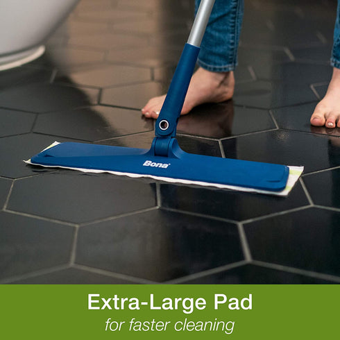 Bona Hard-Surface Floor Disposable Wet Cleaning Pads, for Stone Tile Laminate and Vinyl LVT/LVP, 12ct