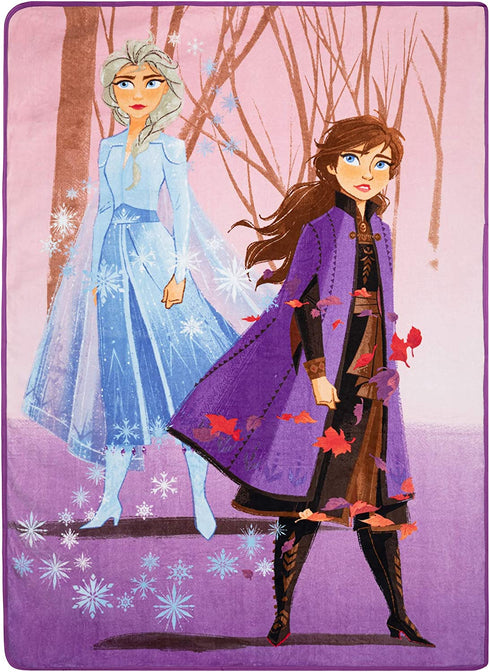 Franco Kids Bedding Super Soft Micro Raschel Blanket, 62 in x 90 in, Disney Frozen 2