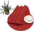 SHACOS Round Placemats Set of 6 Woven Braided 15 inch Circle Placemat for Dining Tables Kitchen Table Mats Washable (Red, 6)