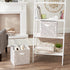DII Non Woven Storage Collection Polka Dot Collapsible Bin Large Set, 13x13x13 Cube, White & Copper, 2 Piece