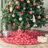 Amidaky Christmas Tree Skirt Small 36 Inches Double Layers Red and White Snowflake Carpet for Holiday Party Decorations Xmas Ornaments