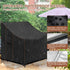 ZEJUN Patio Chair Covers, 33" Wx34 Dx31 H Waterproof Outdoor Furniture Cover, 600D Durable Lounge Deep Seat Covers for Patio Garden Lawn Sofa Wicker Chair, UV & Rip & Fade Resistant Covers, Black