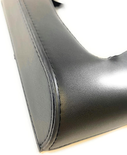 Tissue Box Cover Leather Tissue Box Cover Elegant and Refined Desk Tissue Holder Decorative Tissue Boxes for Vanity, Bathroom, Nightstand Simple and Practical Design 24 x 13 x 5cm (Black)