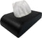 Tissue Box Cover Leather Tissue Box Cover Elegant and Refined Desk Tissue Holder Decorative Tissue Boxes for Vanity, Bathroom, Nightstand Simple and Practical Design 24 x 13 x 5cm (Black)