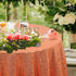 DUOBAO Table Cloths 72 Inch Round Tablecloth Orange Sequin Tablecloth Wedding Sequin Tablecloth Overlay Round Dining Table Cover Christmas Decor (Round 72-Inch, Coral)