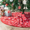 Amidaky Christmas Tree Skirt Small 36 Inches Double Layers Red and White Snowflake Carpet for Holiday Party Decorations Xmas Ornaments