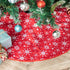 Amidaky Christmas Tree Skirt Small 36 Inches Double Layers Red and White Snowflake Carpet for Holiday Party Decorations Xmas Ornaments