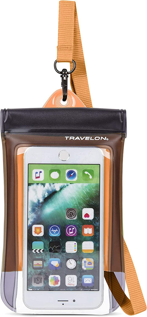 Travelon Floating Waterproof Smart Phone/Digital Camera Pouch, Orange