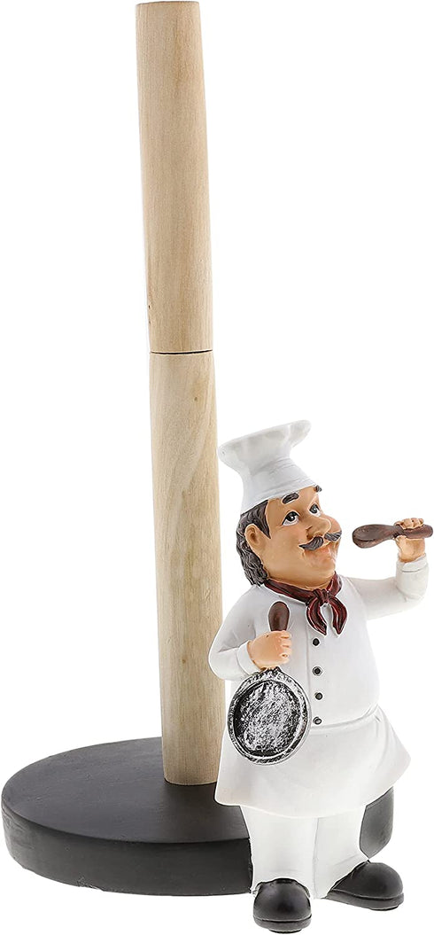 Fat Chef Figurine Paper Towel Holder Chef Kitchen Décor Collection