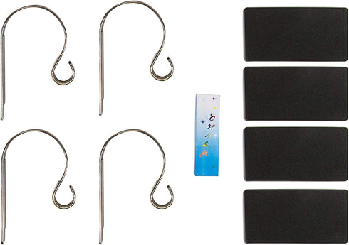 Elf Logic - 4 Pack Personalized Christmas Stocking Holder - Elegant, Adjustable, Metal Stocking Hooks - Low Profile Christmas Fireplace Hooks/Mantle Clips (4 Pack)
