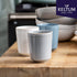 Keltum Pearl Grey Glazed Stoneware 8.5 oz. Mugs, Set of 2