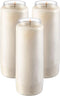 Tribello 9 Day Candles, 3 Pack - 7? White Pillar Candles for Memorial, Prayer Candles, Party Decor, and Emergency Candles - Unscented Slow Burning 100% Vegetable Wax in Plastic Jar Container