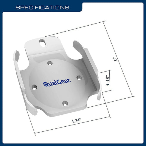 QualGear QG-AM-017-W Mount for Apple TV/AirPort Express Base Station (For 2nd & 3rd Generation Apple TVs) White