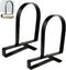 Bookends for Shelves - Heavy-Duty Clamped Book Ends Book Shelf Holders, Non-Skid Bookends Stoppers Supports (Black, 2)