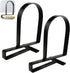 Bookends for Shelves - Heavy-Duty Clamped Book Ends Book Shelf Holders, Non-Skid Bookends Stoppers Supports (Black, 2)