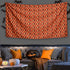 Softalker Halloween Rectangle Tablecloth, Waterproof Washable Checkered Halloween Themed Orange Pumpkin Bats Polyester Table Cloth for Party Decoration & Horror Movie Nights 60 x 84 inch