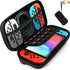 Carrying Case for Nintendo Switch and NEW Switch OLED Model(2021),iVoler Portable Hard Shell Pouch Carrying Travel Game Bag for Switch Accessories Holds 10 Game Cartridge (Black)