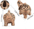 K COOL Alloy Incense Holder Stand Elephant Cone Coil Incense Burner Ash Catcher with Lid, Aromatherapy Ornament Home Decoration for Indoor Outdoor (Red Copper)