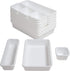 BYCY 18 Pcs White Drawer Organizers Trays Set Drawer Dividers for Kitchen Office Bathroom, Interlocking Bin Pack ( 18 Pieces )