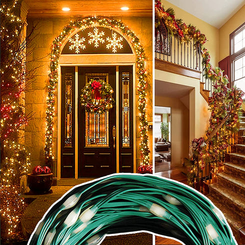 Christmas Tree Lights String Lights for Outside Waterproof 76foot 200Led Christmas Lights Outdoor Indoor Warm White 8Modes Twinkle Fairy Light Plug in