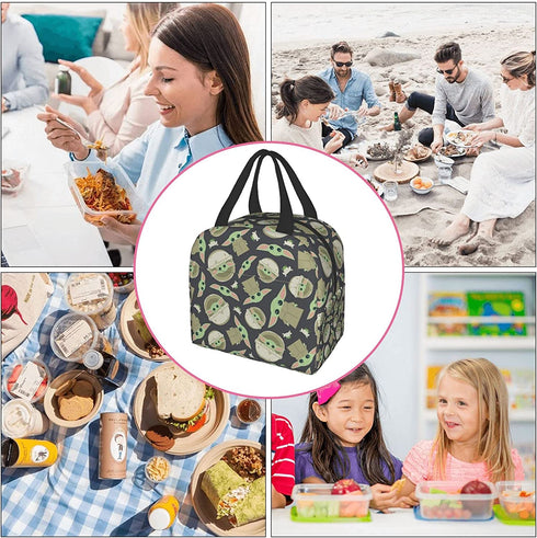 Quelnegcre Reusable Insulated Lunch Bag for WomenMen Leakproof Cooler Tote Bag Freezable Lunch Box Container for Office Work School Picnic Beach