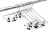 6 Quality Add-On Skirt Blouse Hanger Heavy-Duty Add-On Skirt Hangers with Clips, Multi Stackable Add on Hangers, Adjustable Wide Clip Pants Hanger, Chrome (Skirt Hanger - Wide Clips, 6)