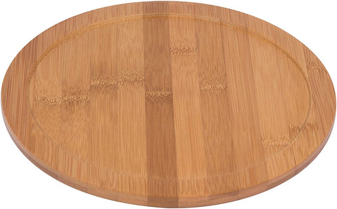 10" Diameter Bamboo Lazy Susan Turntable with Rim by Trademark Innovations