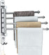 Lonffery Towel Rack for Bathroom, 4-Arm Black Wall Mounted Towel Rack, Outdoor Towel Rack for Hot Tub, Pool, Towel Hanger Space Saving.