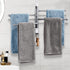 Lonffery Towel Rack for Bathroom, 4-Arm Black Wall Mounted Towel Rack, Outdoor Towel Rack for Hot Tub, Pool, Towel Hanger Space Saving.