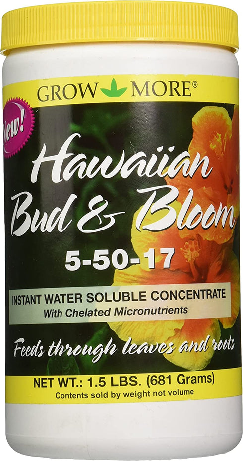Grow More 7505 Hawaiian Bud and Bloom 5-50-17 Fertilizer, 1.5-Pound