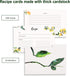 Mint & Elm Recipe Box with 100 Cards and 10 Dividers - Recipe Organizer Includes Plastic Holder for 4x6 Cards (Natural Bamboo)