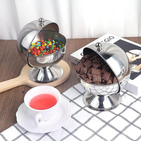 Newness Stainless Steel Multi-purpose Sugar Bowl with Roll Top for Home & Kitchen