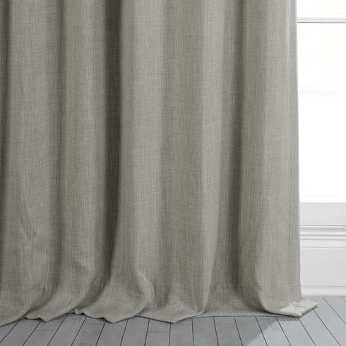 HPD Half Price Drapes BOCH-LN185-P Faux Linen Room Darkening Curtain (1 Panel) 50 X 84, BOCH-LN1857-84, Oatmeal