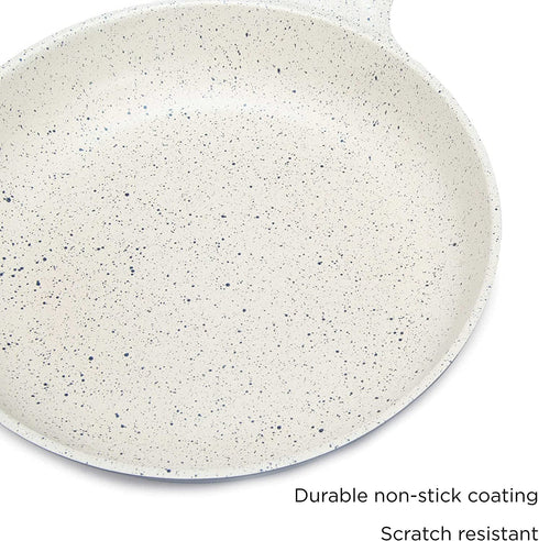 Ecolution Farmhouse Cast Aluminum, Durable Nonstick Coating, Even Heating, Dishwasher Safe, Soft Touch Handle, 9.5-Inch Fry Pan, Blue