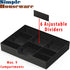 2 Pack - Simple Houseware Drawer Organizer Tray with 9 Adjustable Compartments, Black