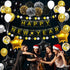 Huge New Years Eve Party Supplies 2022 - Pack of 70 | No DIY, Happy New Year Banner, Hanging Swirls and PomPoms for NYE Decorations 2022 | New Years Eve Decorations | Happy New Year Decorations 2022