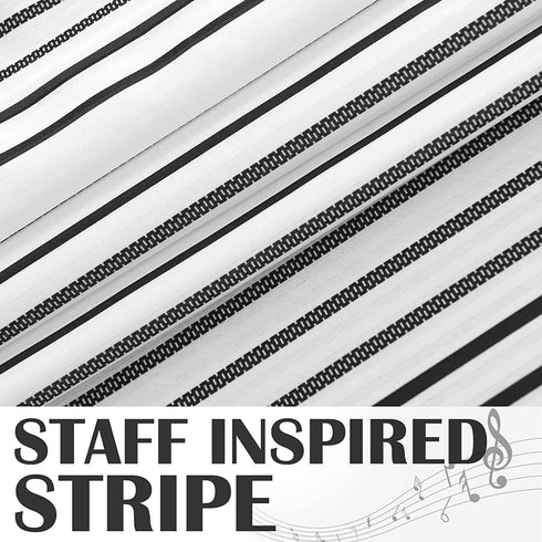 JINCHAN Black and White Shower Curtain Fabric Shower Curtain for Bathroom Modern Black Striped Shower Curtain Summer Waterproof in Bath 70x72 inches Long Shower Curtains Set with Curtain Hooks 1 Panel