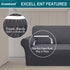 Granbest Modern Couch Cover Stylish Pattern Sofa Covers for 3 Cushion Couch Durable Furniture Protector 1-Piece Sofa Slipcover with Non-Slip Foam Elastic Bottom(Large, Gray)