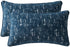 SleepMan Set of 2 Thick Chenille Pillow 12x20 Covers Throw Pillow Covers Home Decor for Couch Bed Sofa Bedroom Car Navy Blue 12x20