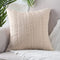 MANDIOO Cotton Knitted Decorative Throw Pillow Covers Soft Cozy Outdoor Cushion Cases Luxury Modern Pillowcases for Couch Sofa Bed 20x20 Inches Beige