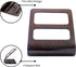 jawani Wood TV Remote Caddy with 2-Slot Media Organizer, Rustic Wooden Remote Control Holder, Living Room Couch or Bedside Table Stand, Universal Upright Vertical Storage, Brown