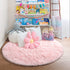 PAGISOFE Super Soft Circle Rugs for Girls Princess Castle Toddlers Play Tent 41? Diameter Circular Area Rugs for Kids Bedroom Baby Room Decor Round Shag Playhouse Carpets and Nursery Rugs (Pink)