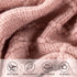LUCIAN Knitted Throw Blankets Pink, Decorative Textured Cozy Throw, Lightweight Woven Blanket with Tassels for Couch, Bed, Sofa,Travel 50"*60",Suitable for Women Men and Kids