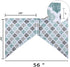 Swag Curtain Valances, Geometric Quatrefoil Trellis Printed Cotton Blend Tailored Swag Curtains for Kitchen Bathroom Window, Aqua/Mint/Grey, 56" W x 36" L