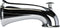 DANCO Decorative Bathtub Faucet Spout with Pull Up Diverter | 6 Inch Length | Chrome Finish (10315)
