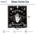 Homewelle Gothic Psychic Shower Curtain 72Wx72L Inch Goth Ouija Spooky Occult Hands Palmistry Witchy Reading Cool Palm Hippy Mysterious Tarot Whimsy Horror Edgy Bathroom Decor Polyester Fabric Bathtub