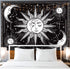 HOTMIR Wall Tapestry Black and White - Aesthetic Tapestry Wall Hanging Moon Tapestry as Wall Art for Bedroom, Living Room, Dorm Decor - Printed Without Fringe (54x72 Inches, 140x185 cm)