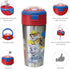 Zak Designs Paw Patrol Durable Stainless Steel Straw Bottle with Push-Button Flip Lid Vacuum Insulation Keeps Drinks Cold, BPA Free(1 PC), 12oz