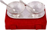 Rastogi Handicrafts Silver Plated round Shaped Bowl and Tray Set Dry Fruit Bowl Set, Diwali, Christmas, Festival Gifts, Set