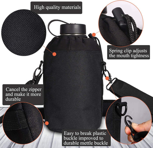 SENDESTAR Stainless Steel Water Bottle, 2 or 3 Lids(32 oz,40 oz,64oz), Double Wall Vacuum Insulated Leak Proof, Wide Mouth Water bottle with Straw Lid, Spout Lid, Keep Liquids Hot or Cold
